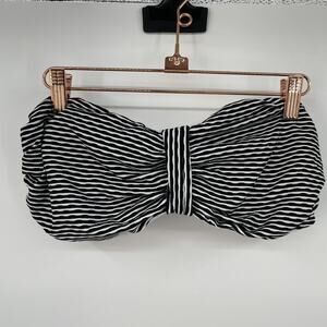 Bravissimo Black White Striped Venice Bikini Swim Top Size 36FF